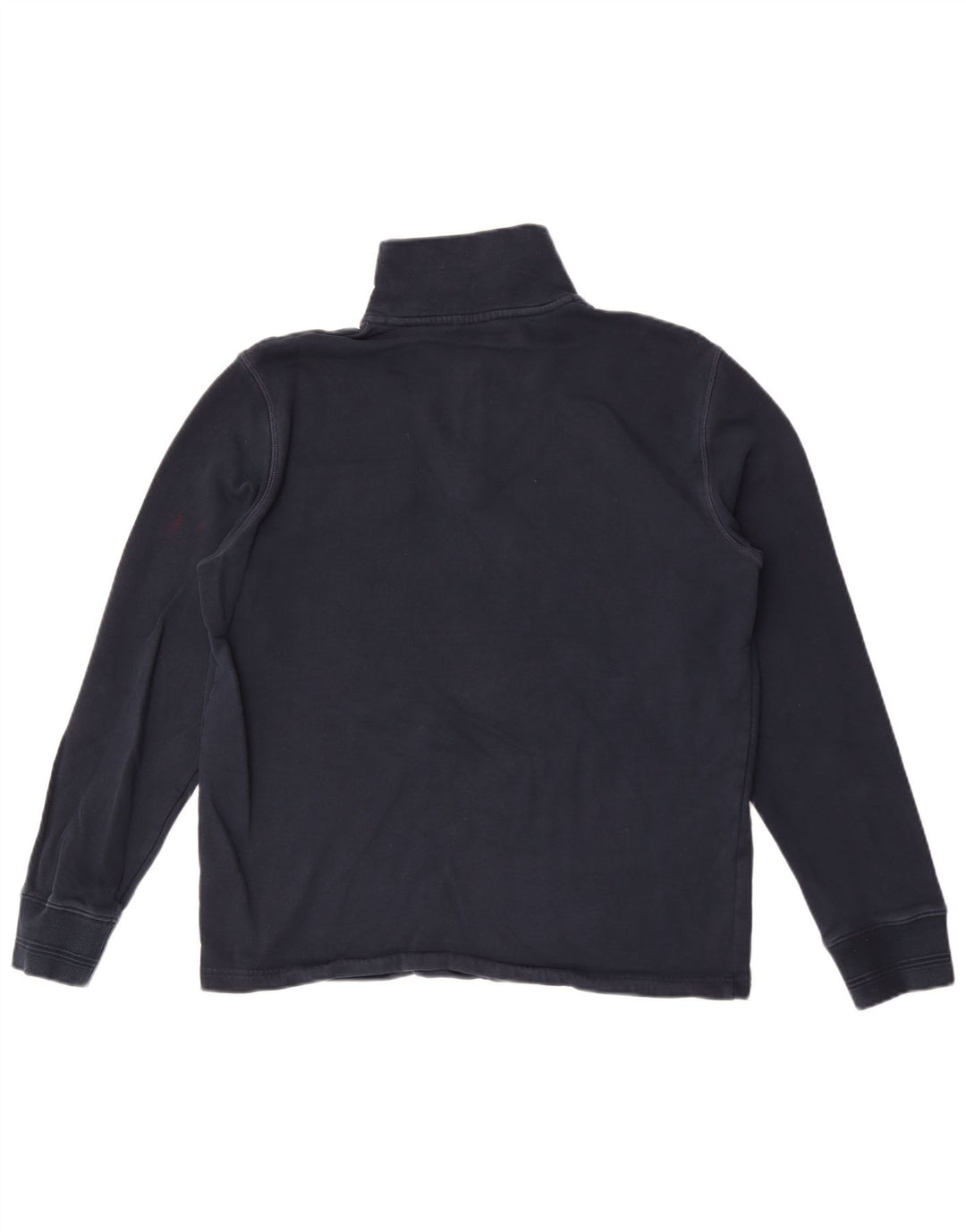 Marks & Spencer Mens Zip Neck Sweatshirt Jumper Medium Navy Blue Cotton