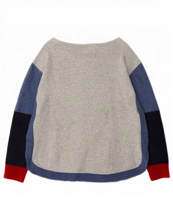White Stuff Womens Boat Neck Jumper Sweater UK 18 XL Grey Colourblock