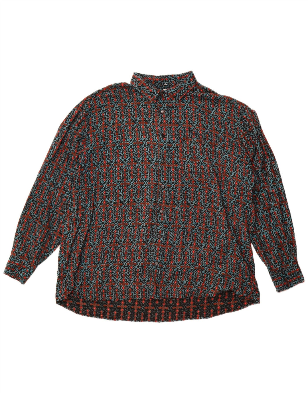 Club D'Amingo Womens Oversized Shirt IT 45/46 Large Multicoloured Geometric