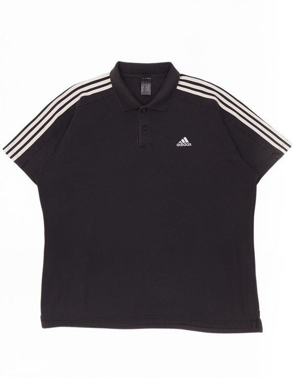 Adidas Mens Polo Shirt 2XL Black Cotton