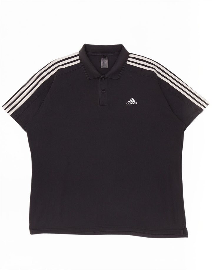 Adidas Mens Polo Shirt 2XL Black Cotton