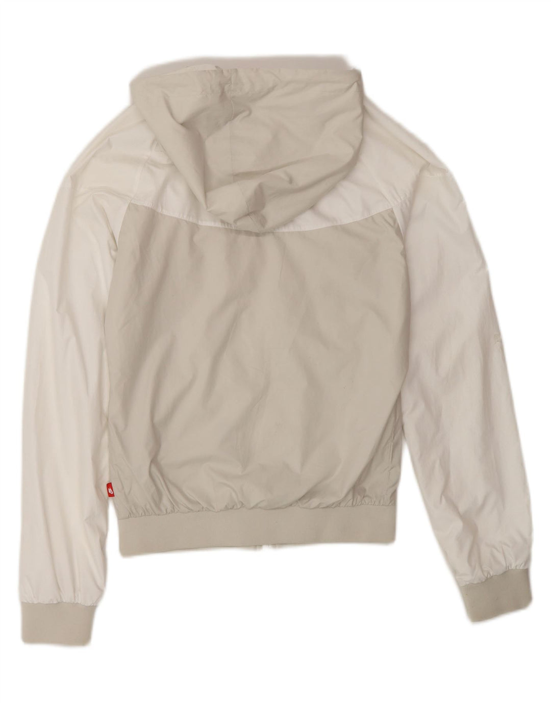 Nike Womens Hooded Tracksuit Top Jacket UK 6 XS White Colourblock Polyester