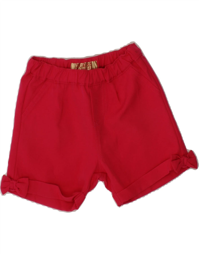 GUESS Baby Girls Chino Shorts 12-18 Months W16  Pink Polyester Vintage Guess and Second-Hand Guess from Messina Hembry 