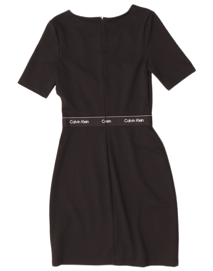 Calvin Klein Womens Graphic Sheath Dress EU 34 XS Black Polyester