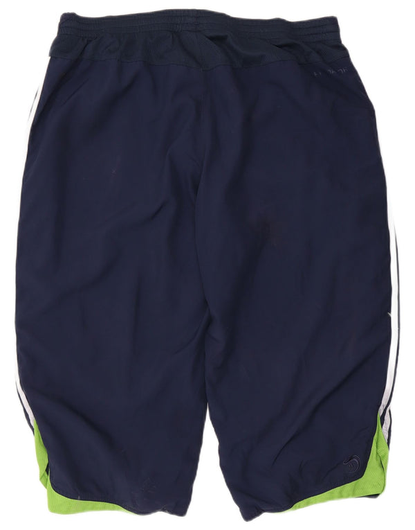 Adidas Mens Bermuda Sport Shorts XL W38 L19 Navy Blue Polyester