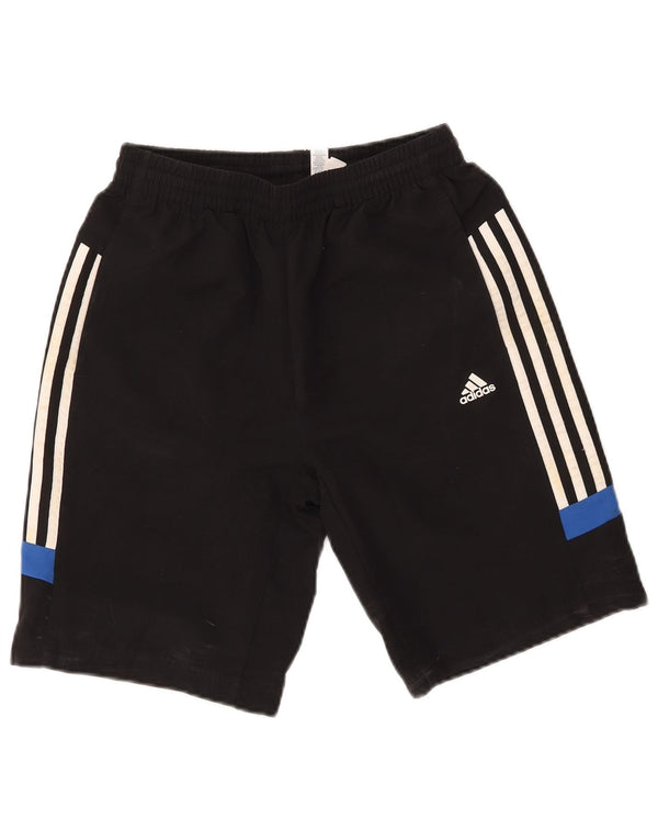 Adidas Boys Sport Shorts 13-14 Years  Black Colourblock Polyester