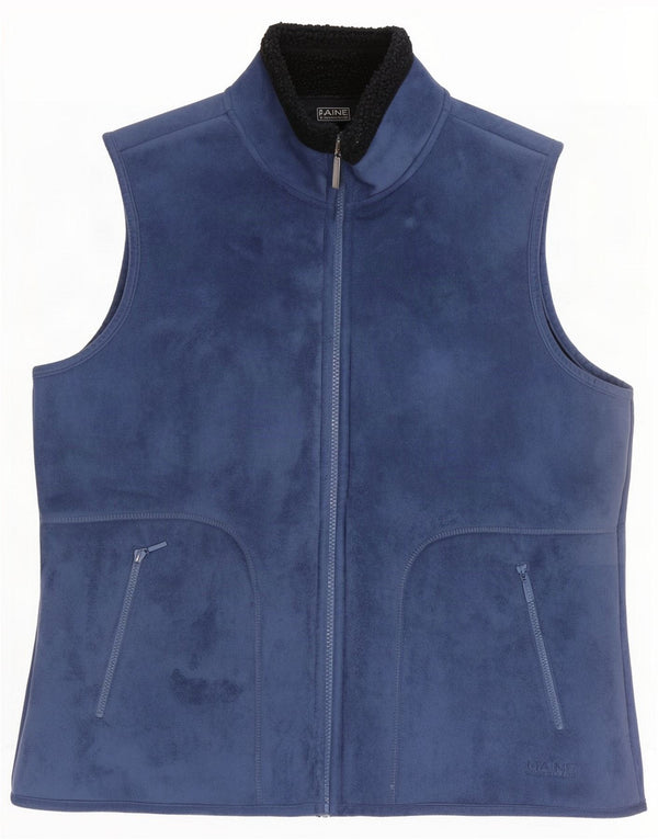 Maine Womens Sherpa Gilet UK 16 Large Blue