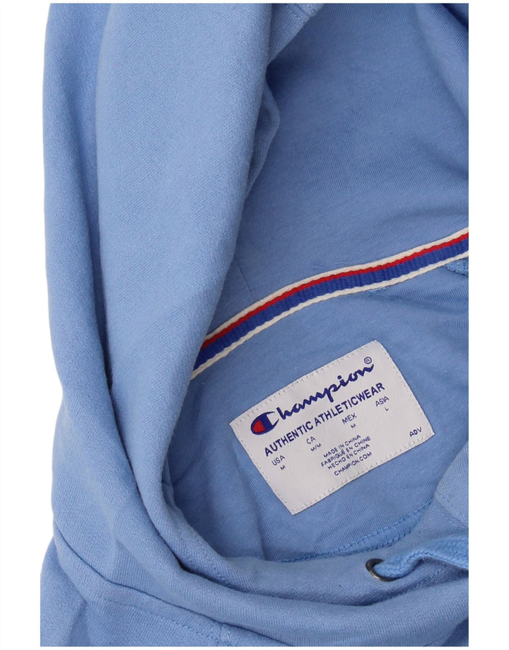 Champion Mens Graphic Hoodie Jumper Medium Blue