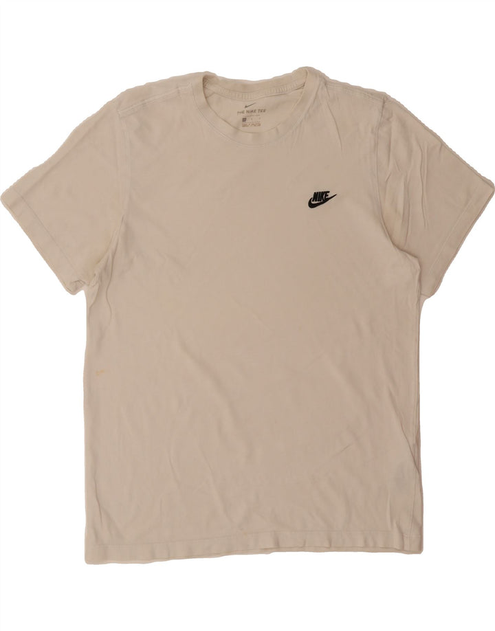 NIKE Mens T-Shirt Top Small Off White Cotton Vintage Nike and Second-Hand Nike from Messina Hembry 