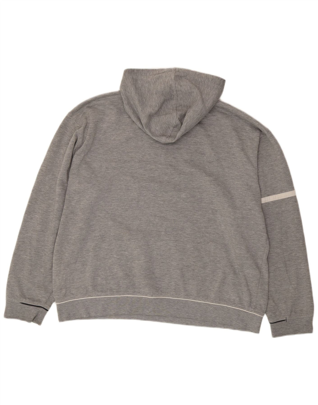 Reebok Mens Graphic Hoodie Jumper XL Grey Flecked Polyester
