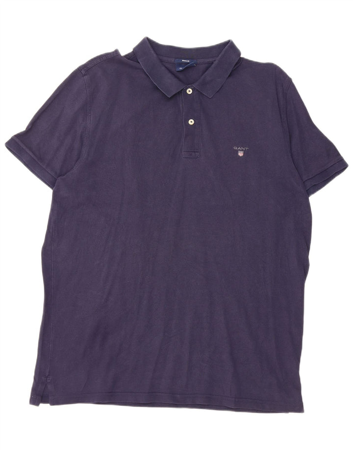 Gant Mens Regular Fit Polo Shirt 2XL Navy Blue Cotton