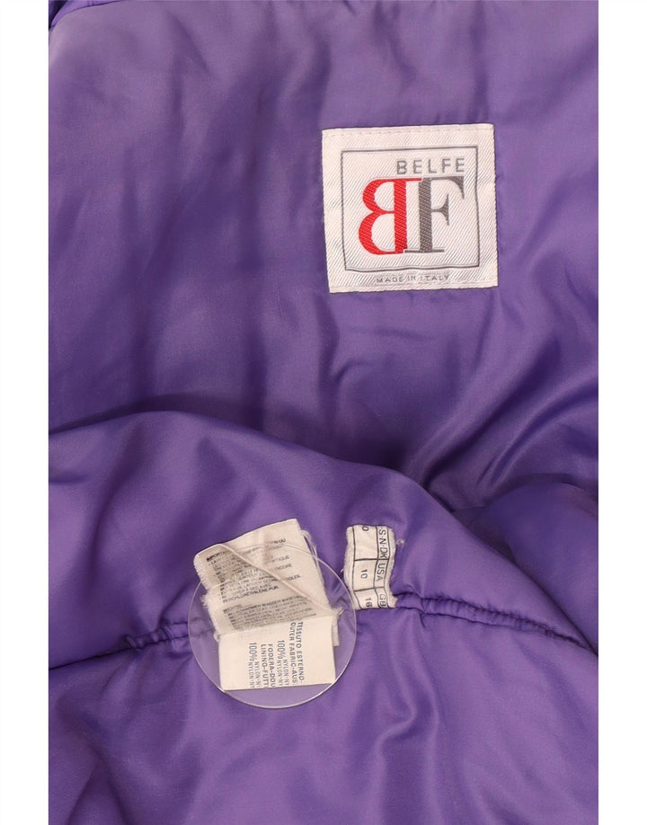 Belfe & Belfe Womens Military Oversized Padded Jacket UK 16 Large Purple