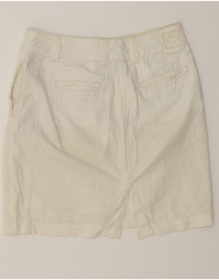 MURPHY & NYE Womens Mini Skirt W27 Small  White Cotton Vintage Murphy & Nye and Second-Hand Murphy & Nye from Messina Hembry 