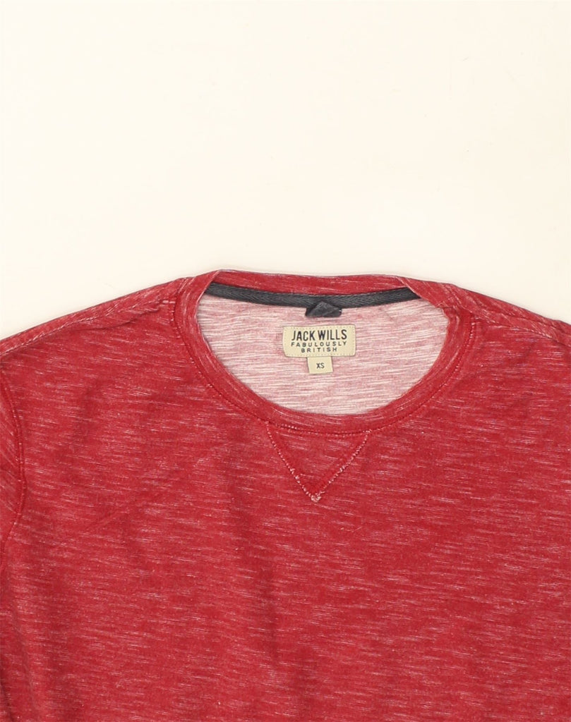 JACK WILLS Mens Top Long Sleeve XS Red Flecked Cotton | Vintage Jack Wills | Thrift | Second-Hand Jack Wills | Used Clothing | Messina Hembry 