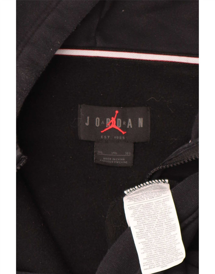 Jordan Mens Zip Hoodie Sweater 3XL Black Cotton
