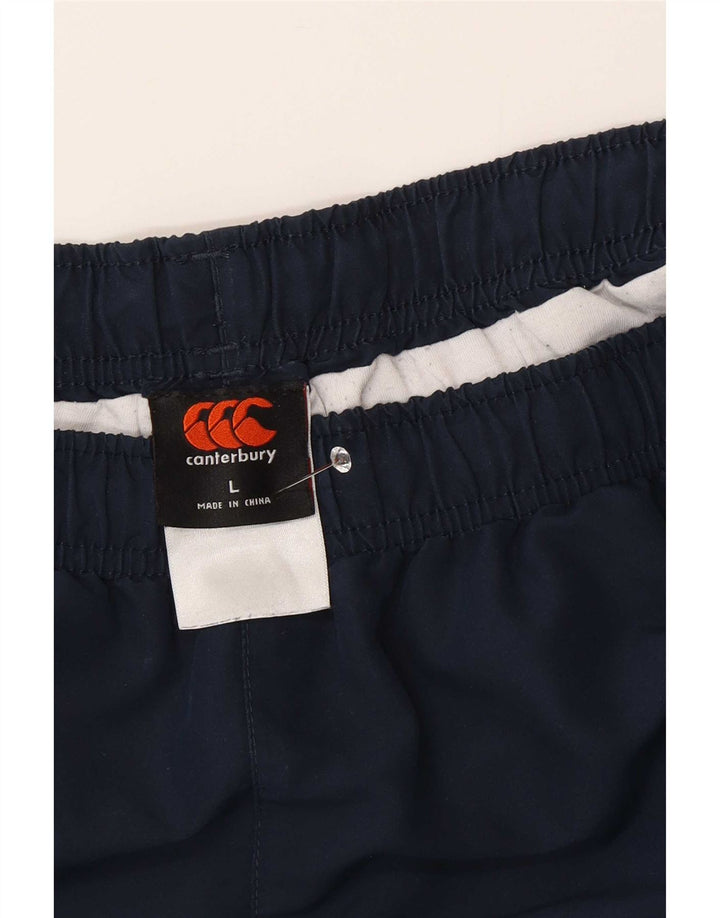 Canterbury Mens Graphic Tracksuit Trousers Joggers Large Navy Blue