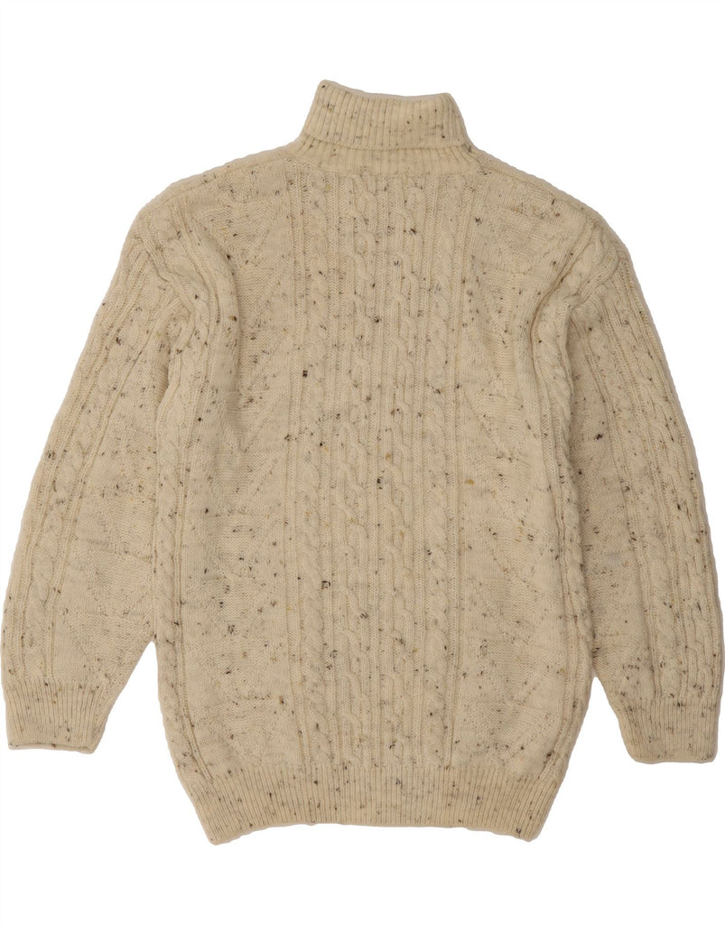 COLLECTION Womens Roll Neck Jumper Sweater IT 46 Large Beige Flecked Vintage Collection and Second-Hand Collection from Messina Hembry 