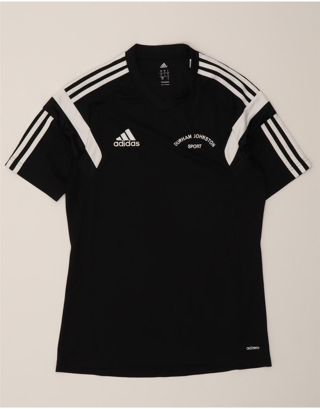 Adidas Mens Durham Graphic T-Shirt Top Small Black Colourblock Polyester