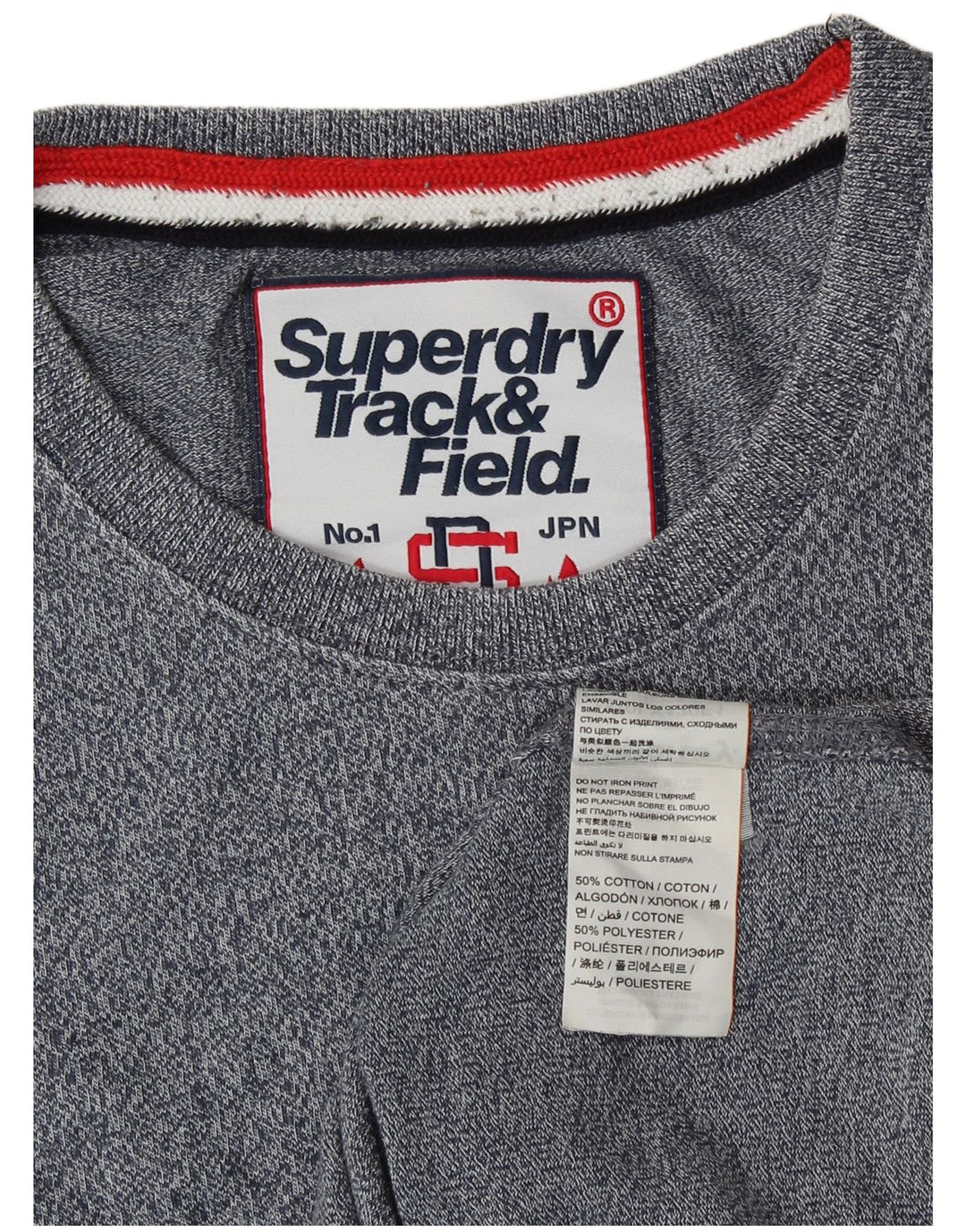 Superdry Mens Graphic T-Shirt Top Medium Grey Cotton