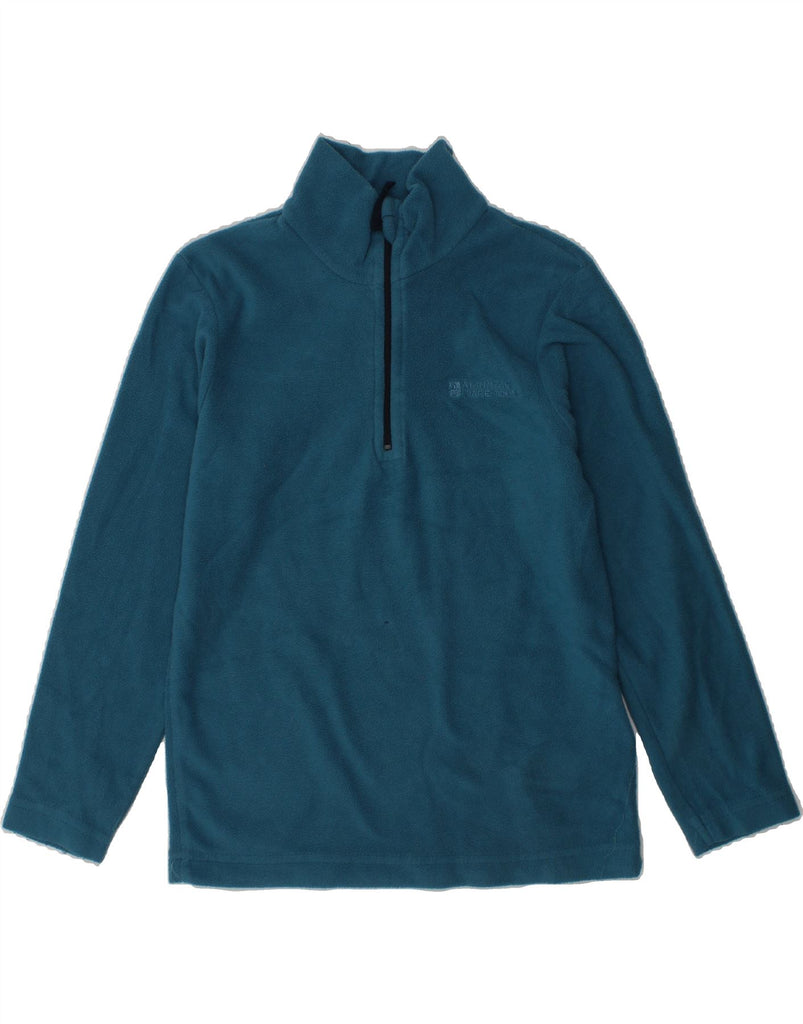 MOUNTAIN WAREHOUSE Boys Zip Neck Fleece Jumper 5-6 Years Blue Polyester | Vintage Mountain Warehouse | Thrift | Second-Hand Mountain Warehouse | Used Clothing | Messina Hembry 