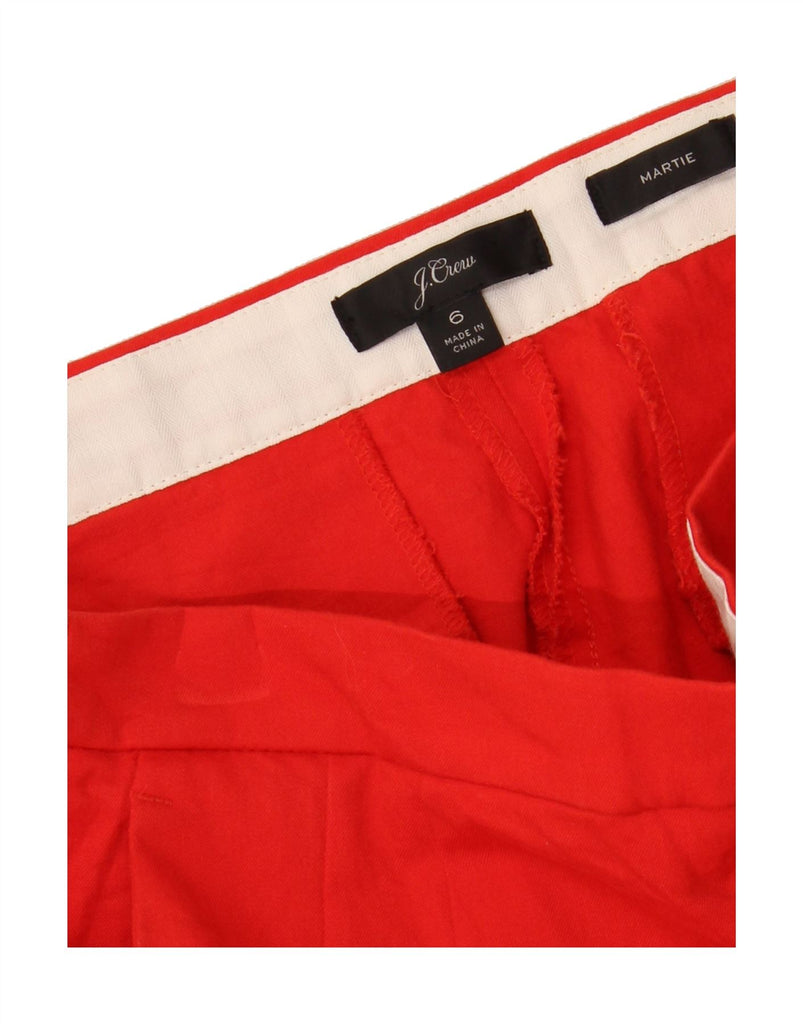 J. CREW Womens Martie Slim Cropped Trousers US 6 Medium W31 L24 Red Cotton Vintage J. Crew and Second-Hand J. Crew from Messina Hembry 