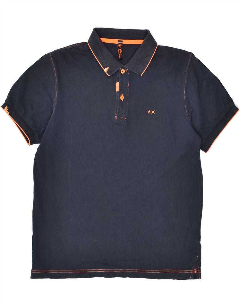 SUN68 Mens Polo Shirt Medium Navy Blue | Vintage Sun68 | Thrift | Second-Hand Sun68 | Used Clothing | Messina Hembry 