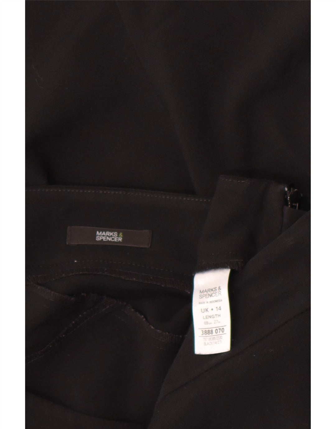 Marks & Spencer Womens Trumpet Skirt UK 14 Large W32  Black Polyester
