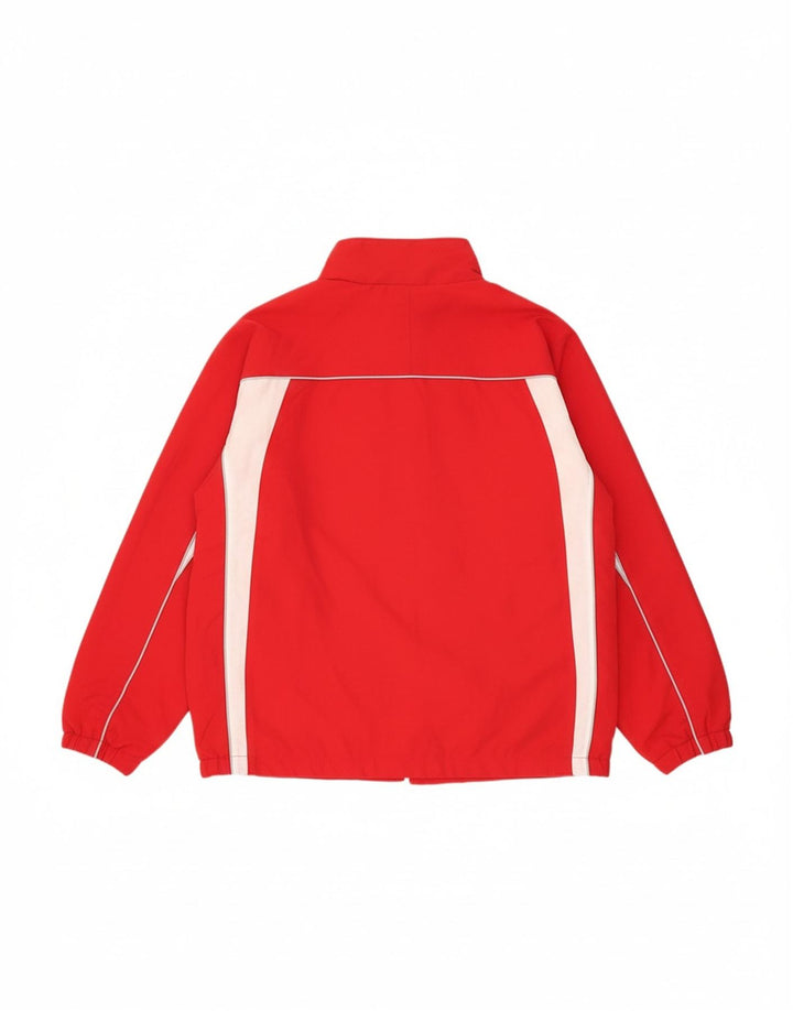ASICS Mens Tracksuit Top Jacket XL Red Colourblock Polyester