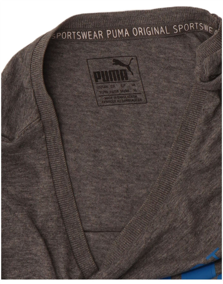 PUMA Mens Graphic T-Shirt Top XL Grey