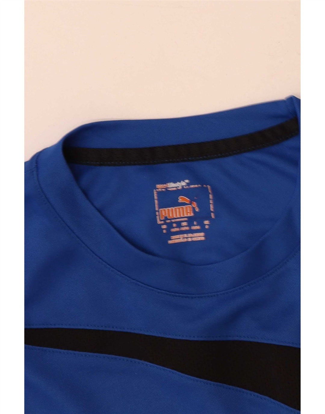 Puma Mens T-Shirt Top Small Blue Colourblock