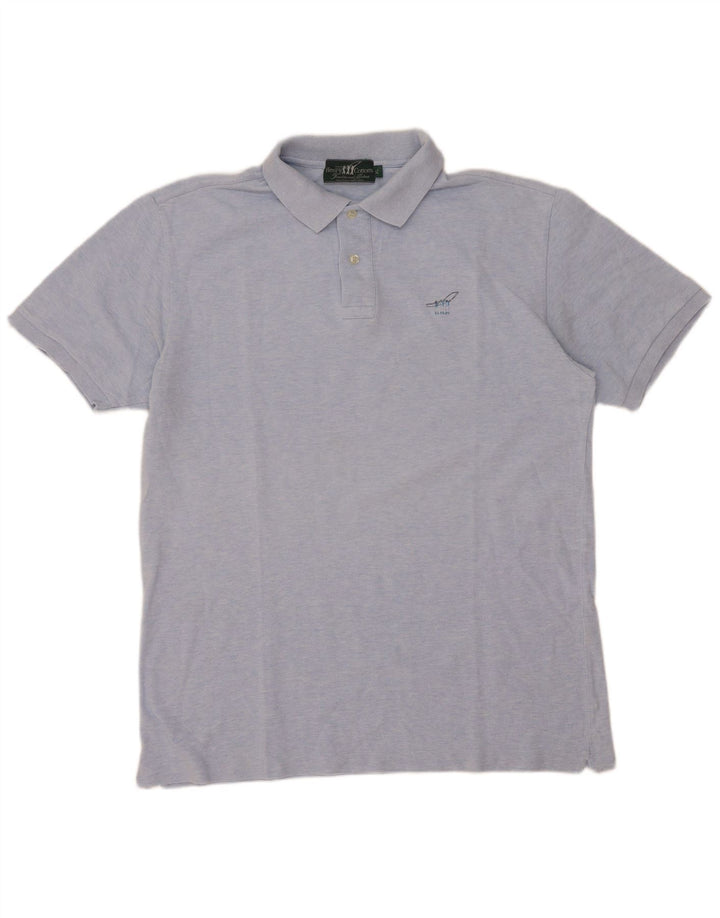 Henry Cottons Mens Polo Shirt XL Blue Cotton