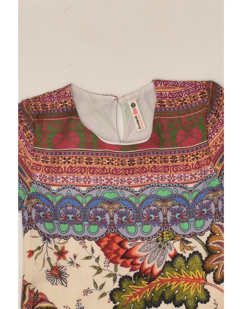 DESIGUAL Girls A-Line Dress 11-12 Years Multicoloured Floral | Vintage Desigual | Thrift | Second-Hand Desigual | Used Clothing | Messina Hembry 