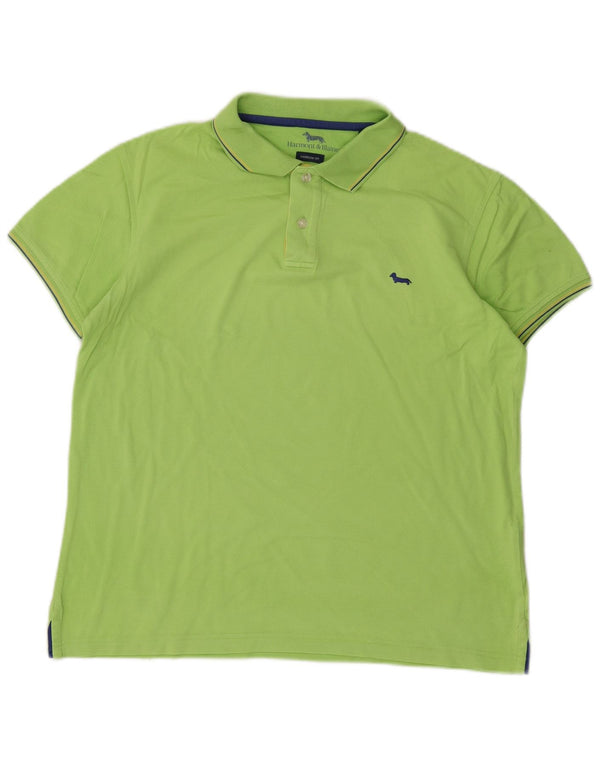 Harmont & Blaine Mens Narrow Fit Polo Shirt Large Green Cotton