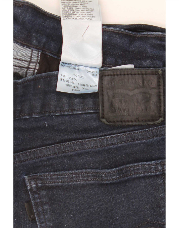 Levi's Womens Skinny Jeans W32 L32 Navy Blue Cotton
