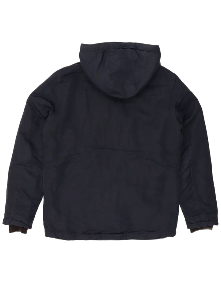 Jack & Jones Mens Hooded Padded Jacket UK 40 Large Navy Blue Modern