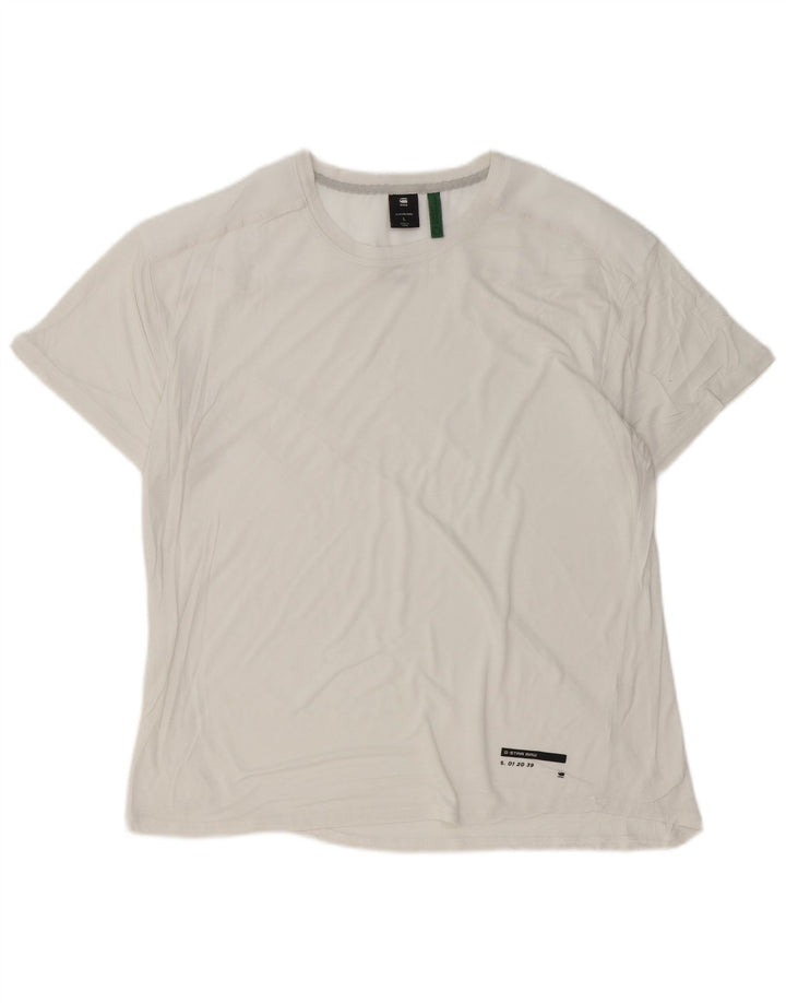 G-Star Mens T-Shirt Top Large White