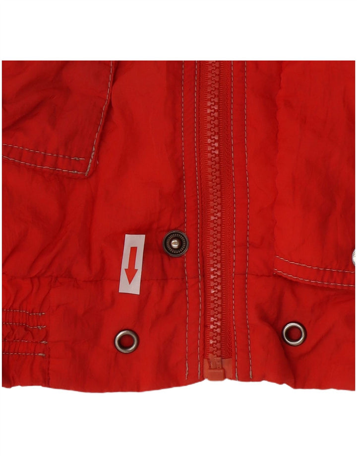 K-Way Boys Hooded Ski Jacket 7-8 Years Red Colourblock Polyamide