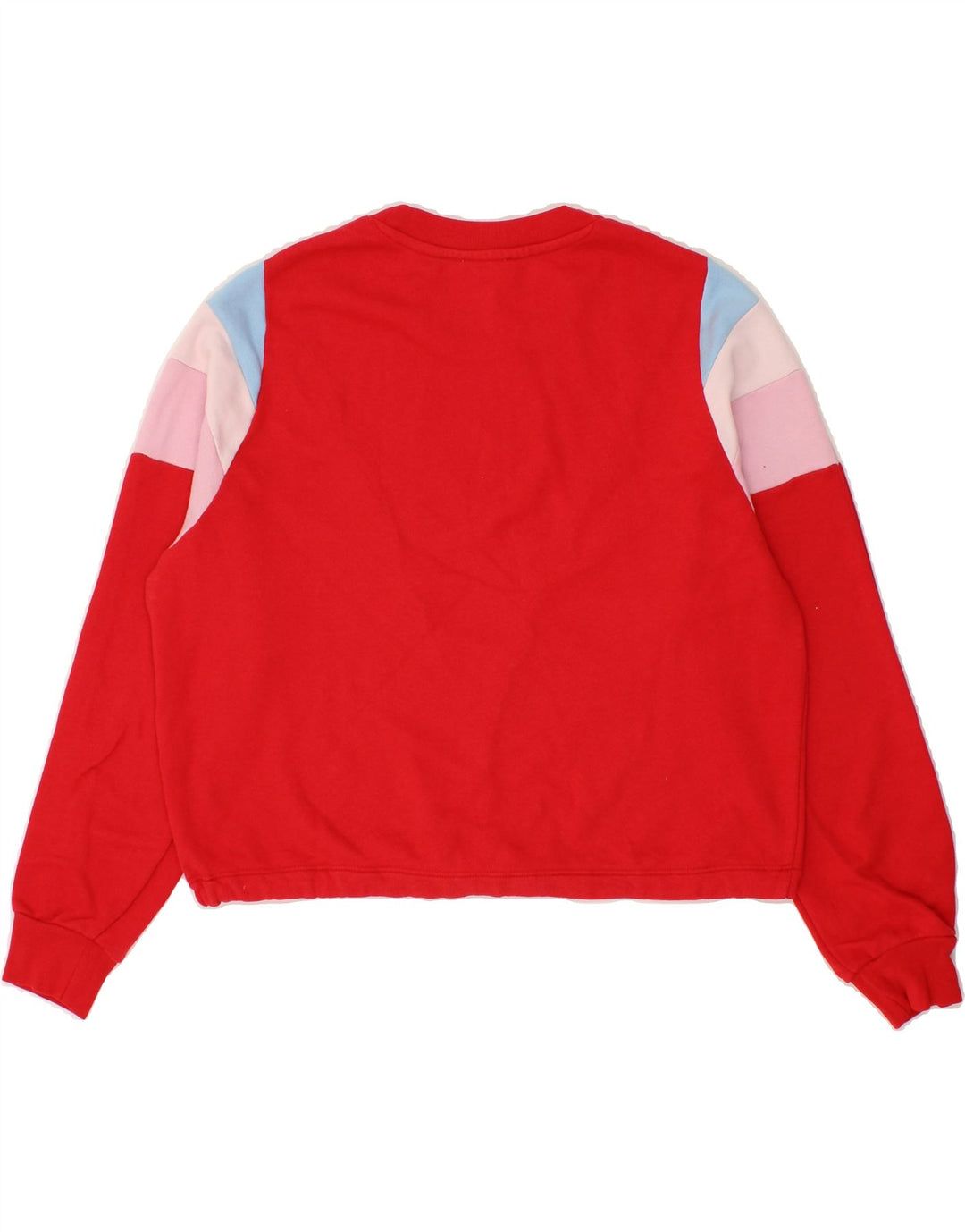 LEVI'S Womens Oversized Crop Sweatshirt Jumper UK 6 XS Red Colourblock