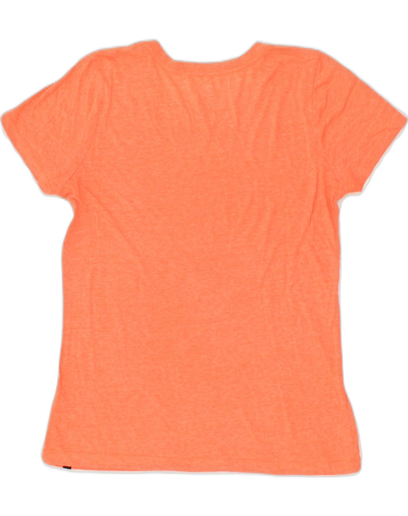 HURLEY Womens Graphic T-Shirt Top UK 14 Large Orange Cotton | Vintage Hurley | Thrift | Second-Hand Hurley | Used Clothing | Messina Hembry 