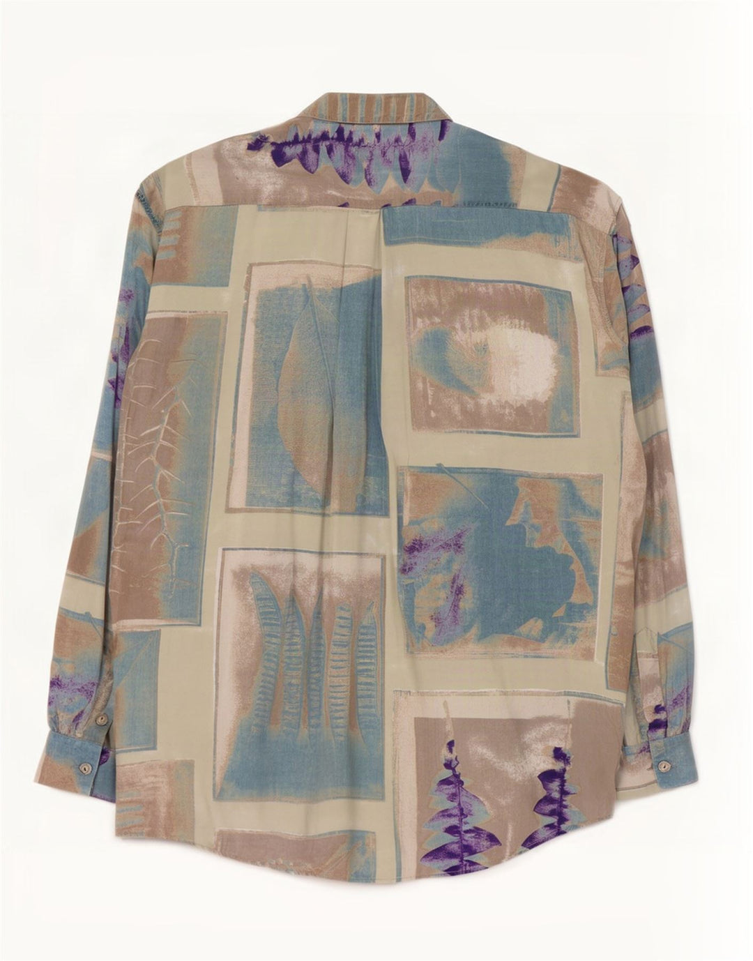 BOOGIE Mens Shirt Large Blue Patchwork