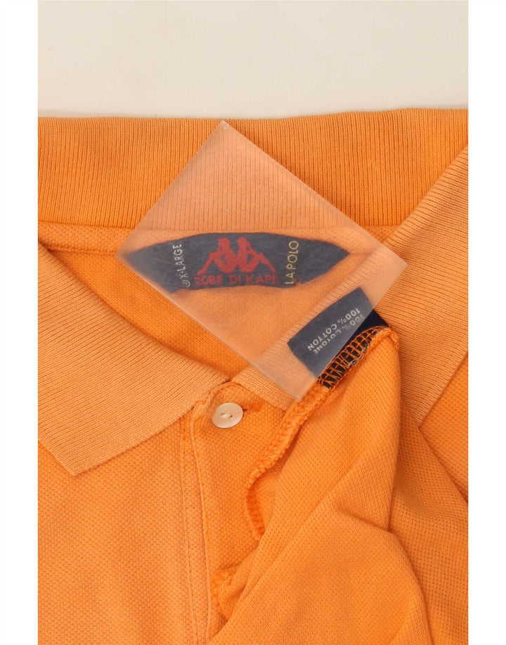Kappa Mens Polo Shirt XL Orange Cotton