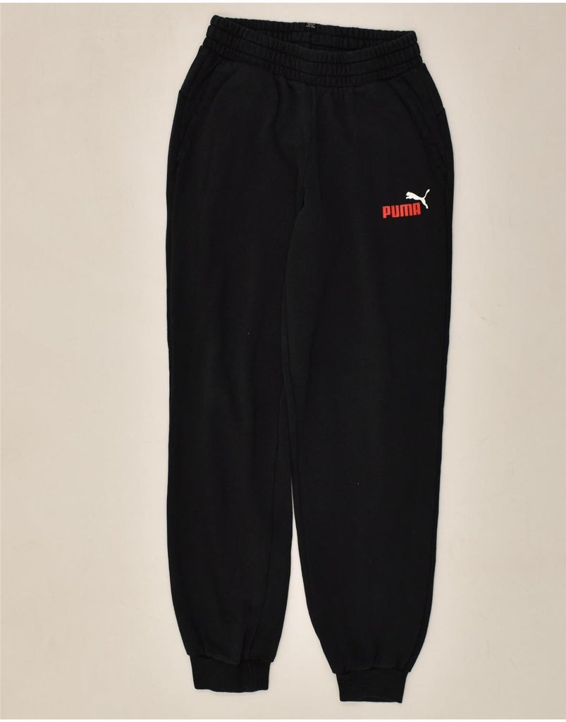 PUMA Boys Tracksuit Trousers Joggers 13-14 Years Black | Vintage Puma | Thrift | Second-Hand Puma | Used Clothing | Messina Hembry 