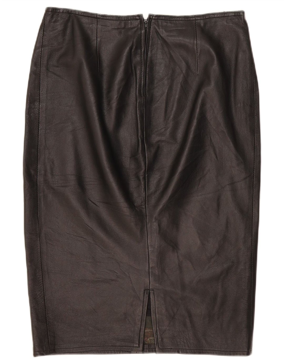 Vintage Womens Leather Skirt W32 Large Black