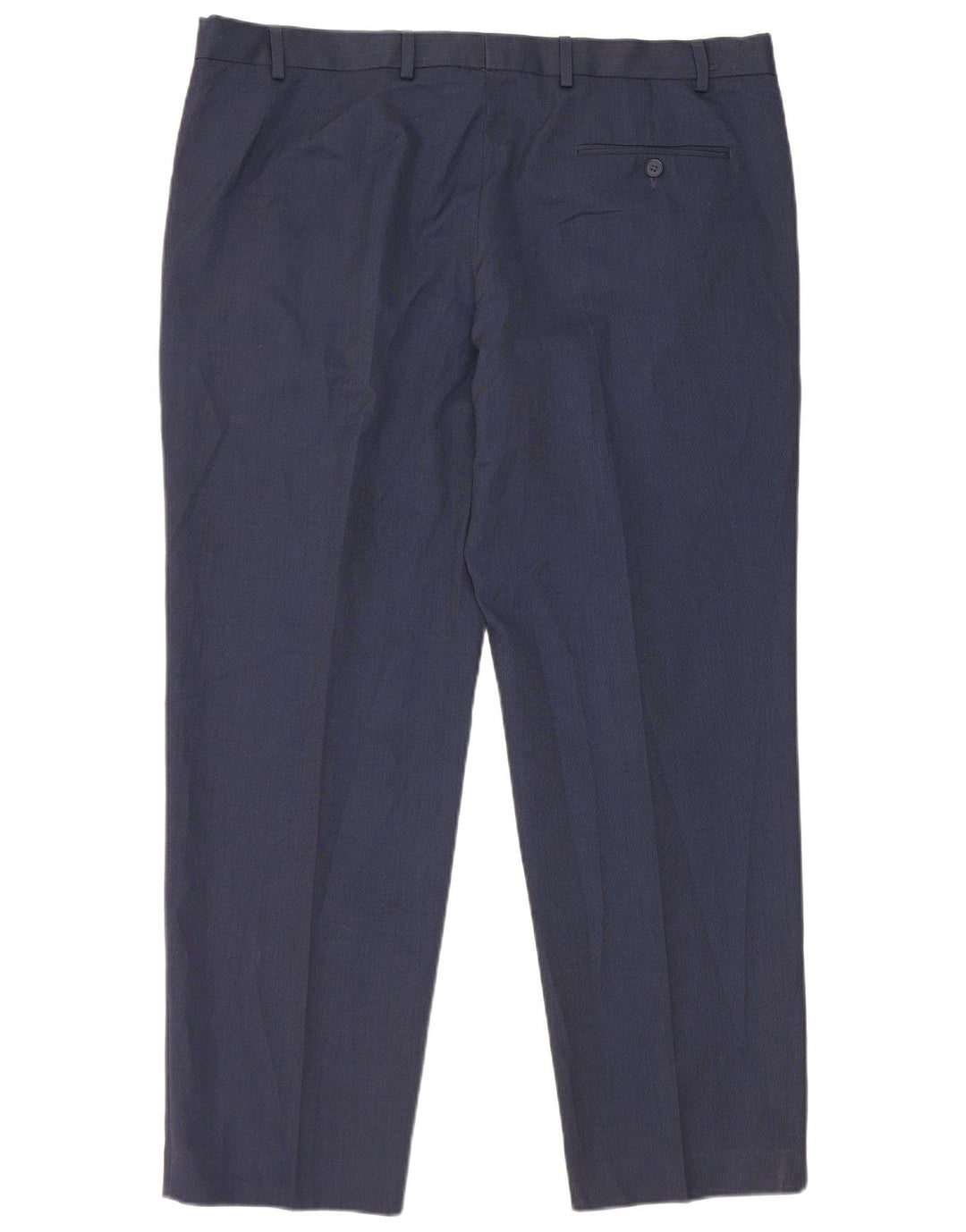 Marks & Spencer Mens Regular Fit Suit Trousers W40 L29 Navy Blue Polyester
