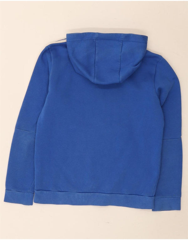 Adidas Boys Hoodie Jumper 11-12 Years Blue Cotton