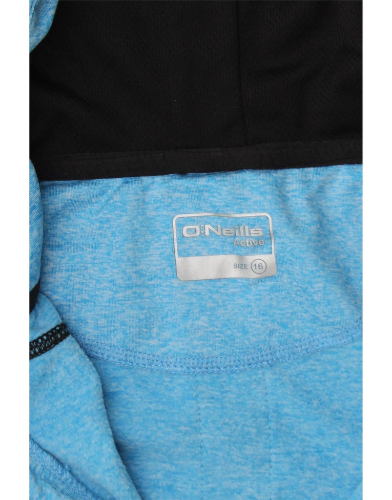 O'NEILL Womens Zip Hoodie Sweater UK 16 Large Blue Flecked Polyester Vintage O'Neill and Second-Hand O'Neill from Messina Hembry 