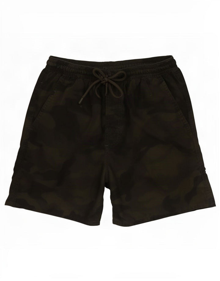 French Connection Mens Swimming Shorts Small Green Camouflage Polyester