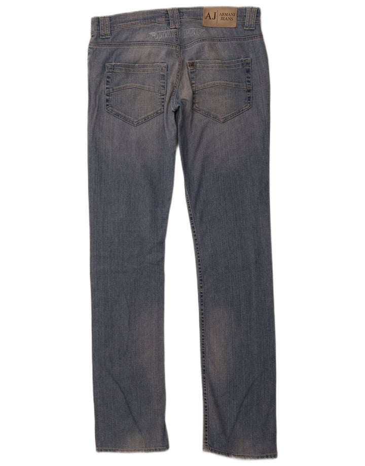 ARMANI Womens Slim Jeans W30 L33 Blue Cotton