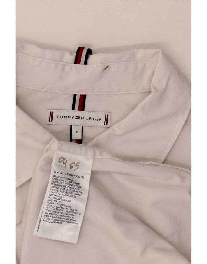 Tommy Hilfiger Womens Shirt US 8 Medium White Cotton