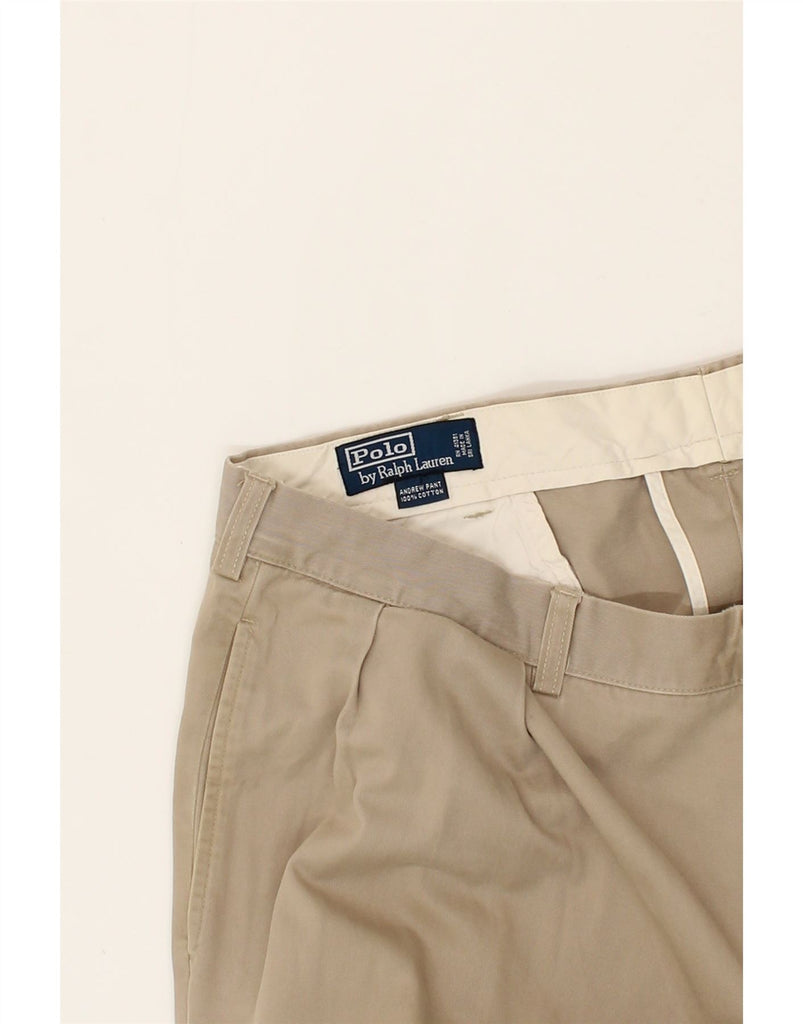 POLO RALPH LAUREN Mens Pegged Chino Trousers W40 L30 Beige Cotton Vintage Polo Ralph Lauren and Second-Hand Polo Ralph Lauren from Messina Hembry 